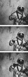 Still shots Aleksey LeonovÕs spacewalk in March 1965
