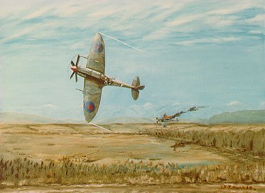 Edwards downs a Fw-190 near Anzio.