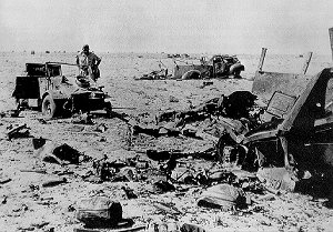 The remains of a German supply convoy